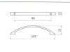 Bútorfogantyú Kesk.Pö.96Mm Réz C-30313 Ak2141 35454