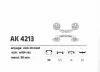 Mâner decorativ pentru mobilă, 96 mm, cupru antic, Ak4213