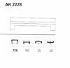 Mâner pentru mobilă 128 mm Kyra saturat-nichelat. Ak2228