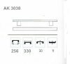 Bútorfogantyú 256Mm Iveta Alu.Szat.-Nikk Ak3038