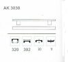 Bútorfogantyú 320Mm Iveta Alu.Szat.-Nikk Ak3038