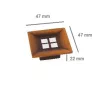 Mâner de mobilier pătrat 47*47 mm Titusz Cafea Ak4033