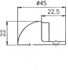 Ajtóütköző Félgömb Q45 Antik- Réz C-906