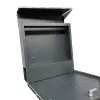 Cutie poștală cu suport pentru pliante NOVA, modernă, antracit