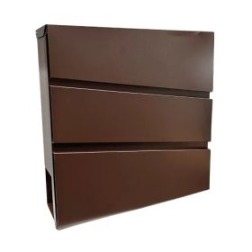   Cutie poștală de exterior NOVA, suport pentru pliante, maro