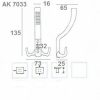 Fogas Kalaptartós Modern Króm 308988 Ak7033 Cp, 34-1