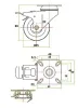 Wheel Rubber 65 Mm Swivel-Brake Im P110-32C065S