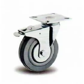 Wheel Rubber 75 Mm Swivel-Brake P110-32Ca075S