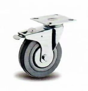 Wheel Rubber 75 Mm Swivel-Brake P110-32Ca075S