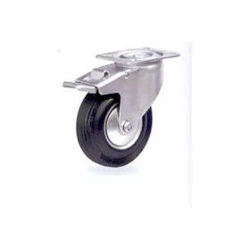 Wheel Rubber 100 Mm Swivel-Brake P102-11D100S