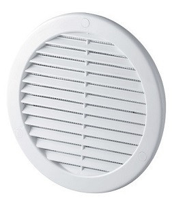 Lüftungsgitter rund künstlich weiß Moskitonetz MV 100