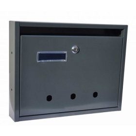 POSTALÁDA LÉPCSŐHÁZI ANTRACIT LENYÍL.RIO 35*27 N.T. E