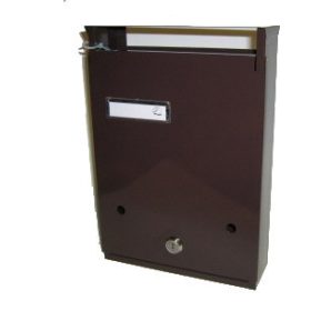   POSTALÁDA ÁLLÓ 2 BED.BARNA NÉVTART.SÓLY 30*21 MINIMÁL Z.