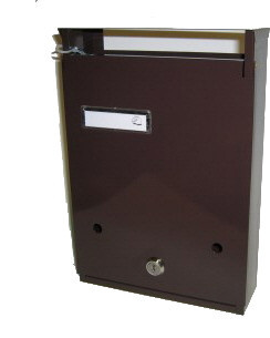 POSTALÁDA ÁLLÓ 2 BED.BARNA NÉVTART.SÓLY 30*21 MINIMÁL Z.