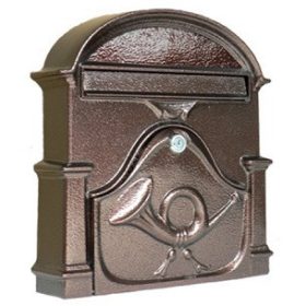 POSTALÁDA ÖNTÖTT BRONZ KÜRTÖS V-400 40*30*6.5 A