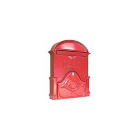 POSTALÁDA ÖNTÖTT PIROS KÜRTÖS V-330 33*30CM