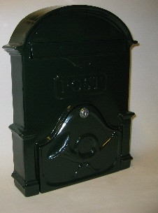 POSTALÁDA ÖNTÖTT ZÖLD KÜRTÖS V-400XL 40*30*11CM