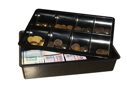 APRÓPÉNZTARTÓ 8 REKESZES A/4 MŰANYAG 40*31*21CM