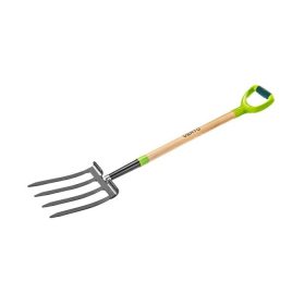 Spade Iron Fork 4 Prongs Wooden Handle Verto