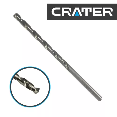 FÉMCSIGAFÚRÓ HOSSZÚ 6,5*148MM HSS DIN340 CRATER 10DB/CS. KÖSZÖRÜLT