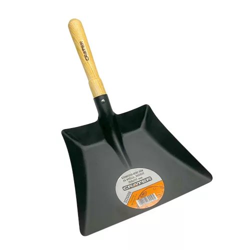 Dustpan Metal Wooden Handle Painted 250*218 Crater