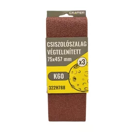 CSISZOLÓSZALAG VÉGTELEN 75*457MM K60 3DB/CSOM CRATER