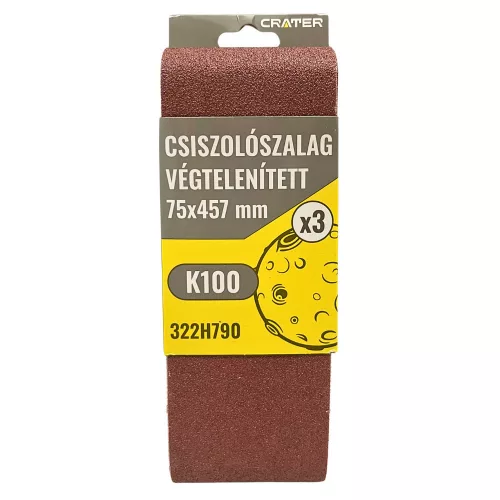 BANDĂ DE ȘLEFUT FĂRĂ SFÂRȘIT 75*457MM K100 3 BUC/PACHET CRATER