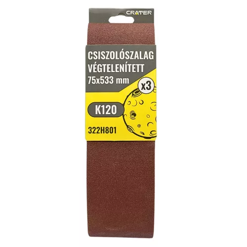 BANDĂ DE ȘLEFUT FĂRĂ SFÂRȘIT 75*533MM K120 3 BUC/PACHET CRATER