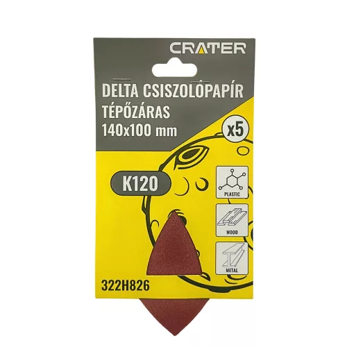 CSISZOLÓPAPÍR TÉPŐZÁRAS K120 DELTACSISZO 5DB CRATER