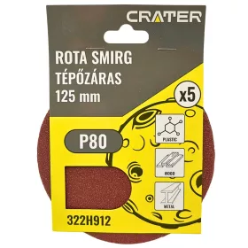 ROTA SMIRG TÉPŐZÁRAS 125MM P80 5DB/CS. CRATER