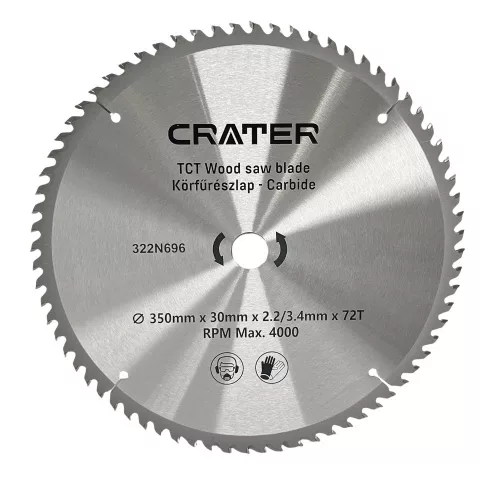KÖRFŰRÉSZLAP 350*30 / 72FOG CARBIDE CRATER