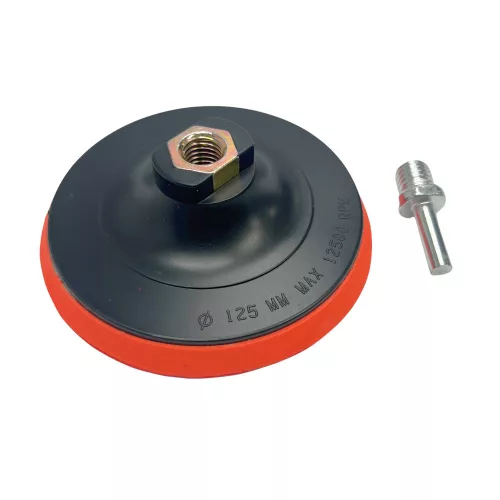 PLACĂ DE CAUCIUC CU VELCRO 125MM*M14 + CRATER TIJĂ