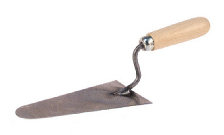 Lingură de zidărie italiană/rotundă/din oțel. Clemă.