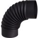 Flue Pipe Elbow Black 0.5Mm D105/90 Degree