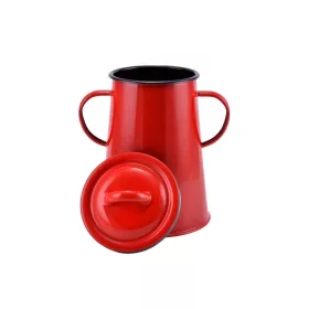 Fetttopf 2 l. Rote Emaille 10422