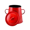 Fetttopf 5 l. Rote Emaille 10427