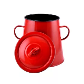 Fetttopf 5 l. Rote Emaille 10427