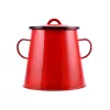 Fetttopf 5 l. Rote Emaille 10427