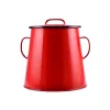 Fetttopf 10 l. Rote Emaille 10428