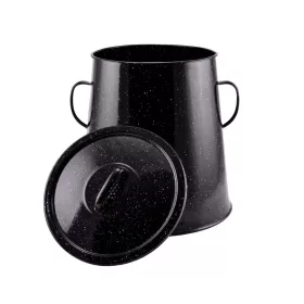Fettdose 20 l, schwarze Emaille, 10459