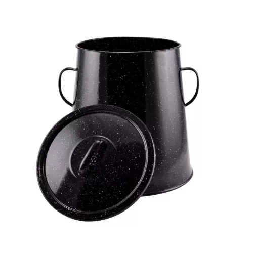Fettdose 20 l, schwarze Emaille, 10459