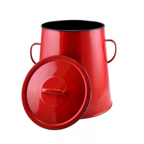 Fettdose 20 l, rote Emaille, 10429