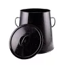 Fettdose 30 l, schwarze Emaille, 10460