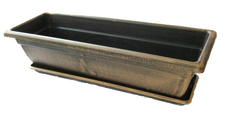 Flower Box 80Cm With Tray Elit Gold 1180G