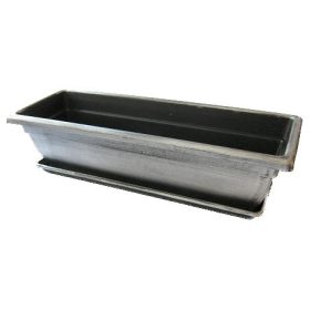 Blumenkasten 80 cm mit Tablett Elit Silber 1180S