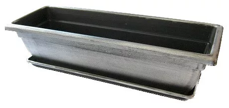 Flower Box 80Cm With Tray Elit Silver 1180S