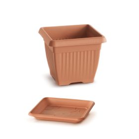   Blumentopf mit Sockel quadratisch. Terra Dkwt37,Pkwt34-R624 - 370X300X370Mm