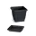 Flower Pot with Base Square. Anthracite Dkwt37,Pkwt34-S433 - 370X300X370Mm