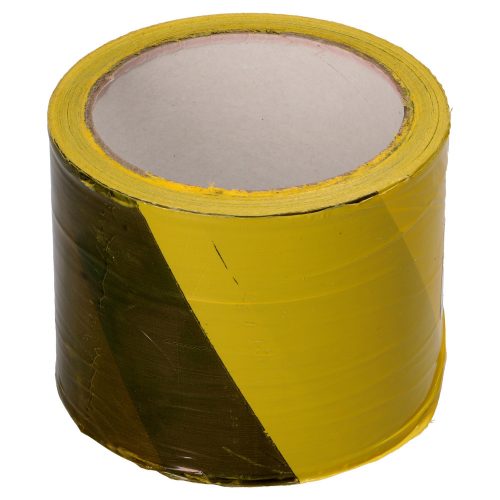 Markierungsband 80 mm x 100 m, gelb-schwarz, 5491, Faster Tools