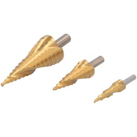 Step Drill Set 3 Pieces 4-32Mm Titanium B 7287 Draumet